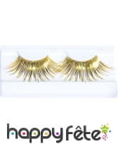 Faux cils disco Doré