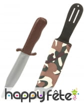 Faux couteau de l'armée avec étui camouflage