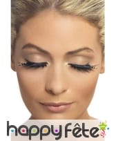 Faux cils femme blanc noir, image 1