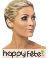 Faux cils femme blanc noir