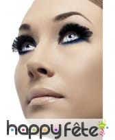 Faux cils glamour plumes noires + colle, image 1