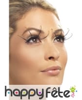 Faux cils noir or
