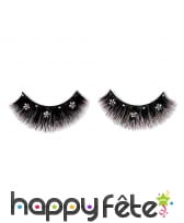 Faux cils noirs avec petits brillants