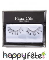 Faux cils noirs décorés de plumes, image 1