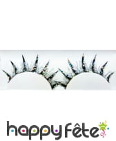 Faux cils noirs irises pointues