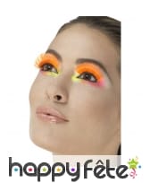 Faux cils orange fluo années 80