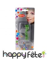 Faux-cils vert fluo autofixants