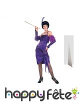 Femme charleston violette, taille réelle en carton