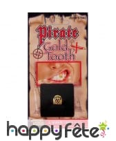 Fausse dent en or tête de mort