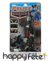 Fusil de soldat noir et vert en plastique