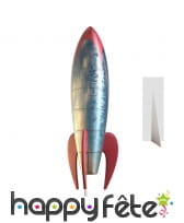 Fusée en carton plat, design années 50