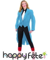 Frac gabardine bleu ciel pour femme