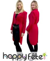 Frac gabardine rouge pour femme