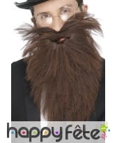 Fausse longue barbe avec moustaches chatains