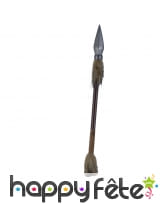 Fausse lance décorée de fourrure, 44cm