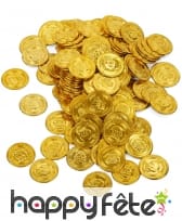 Fausse monnaie de pirate, 144 pièces dorées