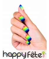 Faux ongles arc-en-ciel