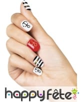 Faux ongles imprimés ancres marines