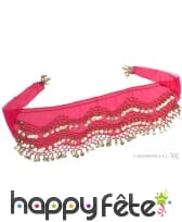 Foulard oriental rose et décoré