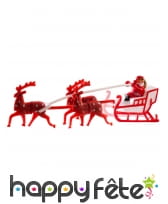 Figurine Père Noel et traîneau pour gateau, 14cm