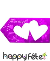 Fleche rose d'indication pour mariage