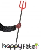 Fourche rouge diable rouge de 120 cm, en plastique, image 1