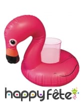 Flamant rose porte goblet gonflable