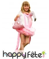 Flamant rose sur bretelles pour enfant