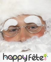 Faux sourcils de pere noel blanc