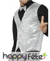 Gilet argenté à sequins, image 2
