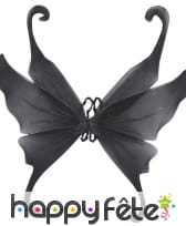 Grandes ailes de papillon noires à paillettes, image 1