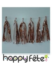 Guirlande à tassels roses effet métalisé de 250 cm, image 2