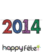 Guirlande bonne année 2014 paillettes 38 cm/1.8m