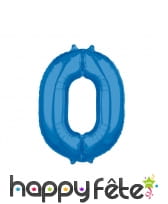 Grand ballon chiffre bleu, 43 x 66 cm, image 1