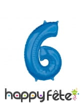 Grand ballon chiffre bleu, 43 x 66 cm, image 7