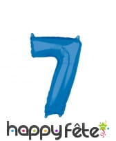 Grand ballon chiffre bleu, 43 x 66 cm, image 8