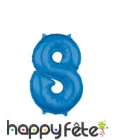 Grand ballon chiffre bleu, 43 x 66 cm, image 9