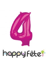 Grand ballon chiffre fuchsia, 43 x 66 cm, image 5