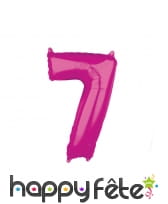 Grand ballon chiffre fuchsia, 43 x 66 cm, image 8