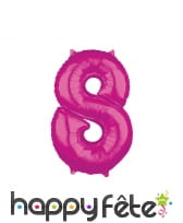 Grand ballon chiffre fuchsia, 43 x 66 cm, image 9