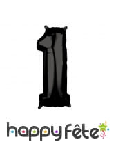 Grand ballon chiffre noir, 43 x 66 cm, image 2