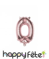 Grand ballon chiffre rose métallisé de 36 cm, image 1