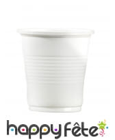 Gobelets blancs de 10cl en plastique