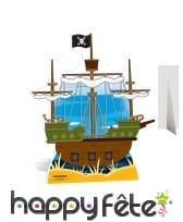 Grand bateau de pirate en carton plat