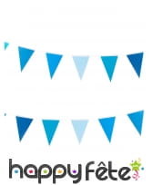 Guirlande bleue de petits fanions, 2m