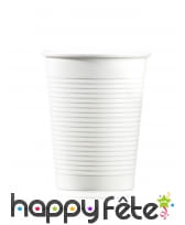 Gobelets blancs en plastique de 20cl
