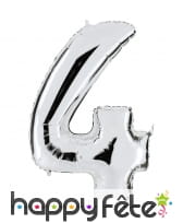 Grand ballon en forme de chiffre métallisé, image 5