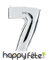 Grand ballon en forme de chiffre métallisé, image 8