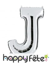 Grand ballon en forme de lettre argentée, image 10