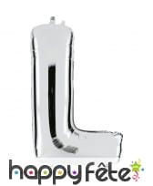 Grand ballon en forme de lettre argentée, image 12